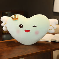 HKM-398739 Angel Wings Plush Cushion Toy - Love Design, Super Soft, 50cm Height, Multiple Colors for Ages 4-6