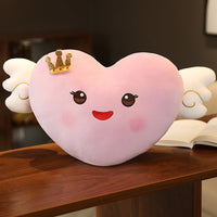 HKM-398739 Angel Wings Plush Cushion Toy - Love Design, Super Soft, 50cm Height, Multiple Colors for Ages 4-6