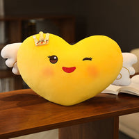 HKM-398739 Angel Wings Plush Cushion Toy - Love Design, Super Soft, 50cm Height, Multiple Colors for Ages 4-6