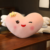 HKM-398739 Angel Wings Plush Cushion Toy - Love Design, Super Soft, 50cm Height, Multiple Colors for Ages 4-6