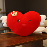 HKM-398739 Angel Wings Plush Cushion Toy - Love Design, Super Soft, 50cm Height, Multiple Colors for Ages 4-6