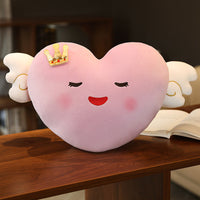 HKM-398739 Angel Wings Plush Cushion Toy - Love Design, Super Soft, 50cm Height, Multiple Colors for Ages 4-6