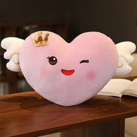 HKM-398739 Angel Wings Plush Cushion Toy - Love Design, Super Soft, 50cm Height, Multiple Colors for Ages 4-6