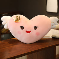 HKM-398739 Angel Wings Plush Cushion Toy - Love Design, Super Soft, 50cm Height, Multiple Colors for Ages 4-6