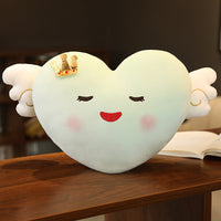 HKM-398739 Angel Wings Plush Cushion Toy - Love Design, Super Soft, 50cm Height, Multiple Colors for Ages 4-6