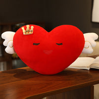 HKM-398739 Angel Wings Plush Cushion Toy - Love Design, Super Soft, 50cm Height, Multiple Colors for Ages 4-6