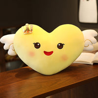 HKM-398739 Angel Wings Plush Cushion Toy - Love Design, Super Soft, 50cm Height, Multiple Colors for Ages 4-6
