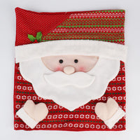 HKM-398739 Christmas Chair Covers with Santa Claus Designs and Festive Scenes