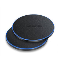 HKM-398803 15W Qi-Certified Fast Wireless Charger with Aluminum Alloy and Leather Texture