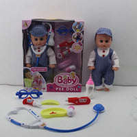 HKM-398867 16-Inch Soft Silicone Interactive Doctor Doll Set for Pretend Play and Medical Games
