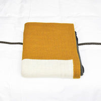 HKM-398931 Bohemian Knitted Blanket in Vibrant Colors for Office or Sofa Use