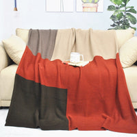 HKM-398931 Bohemian Knitted Blanket in Vibrant Colors for Office or Sofa Use
