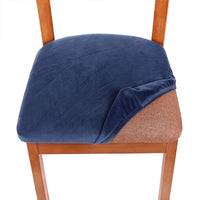 HKM-398995 Elastic Velvet Home Dining Chair Cover - 90% Polyester, 10% Spandex, Modern Style, Fits 14-20 Inch Seats