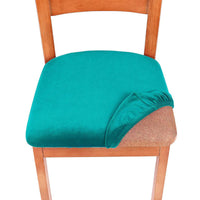 HKM-398995 Elastic Velvet Home Dining Chair Cover - 90% Polyester, 10% Spandex, Modern Style, Fits 14-20 Inch Seats