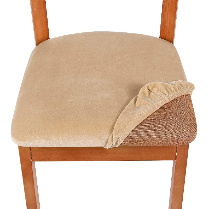 HKM-398995 Elastic Velvet Home Dining Chair Cover - 90% Polyester, 10% Spandex, Modern Style, Fits 14-20 Inch Seats