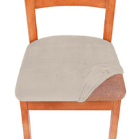 HKM-398995 Elastic Velvet Home Dining Chair Cover - 90% Polyester, 10% Spandex, Modern Style, Fits 14-20 Inch Seats