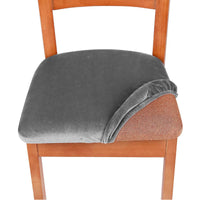 HKM-398995 Elastic Velvet Home Dining Chair Cover - 90% Polyester, 10% Spandex, Modern Style, Fits 14-20 Inch Seats
