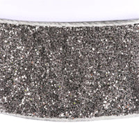 HKM-399059 Silver Gray Sequin Christmas Tree Skirt with Pastoral Cartoon Design, 61cm Upper Diameter, 77cm Lower Diameter, 26cm Height