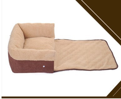 HKM-399123 Removable and Washable Pet Bed with Blanket - Soft, Comfortable, Thick and Warm Design