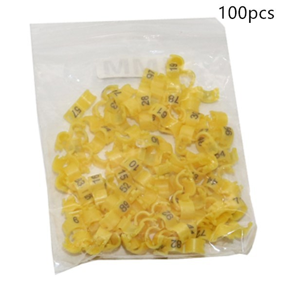 HKM-399443 Bird Clip Foot Rings in Various Sizes - 100 Pieces Pack for Pet Birds