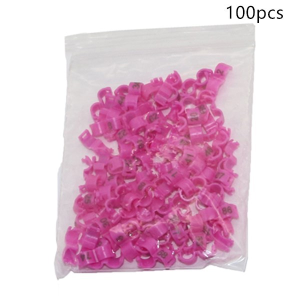 HKM-399443 Bird Clip Foot Rings in Various Sizes - 100 Pieces Pack for Pet Birds