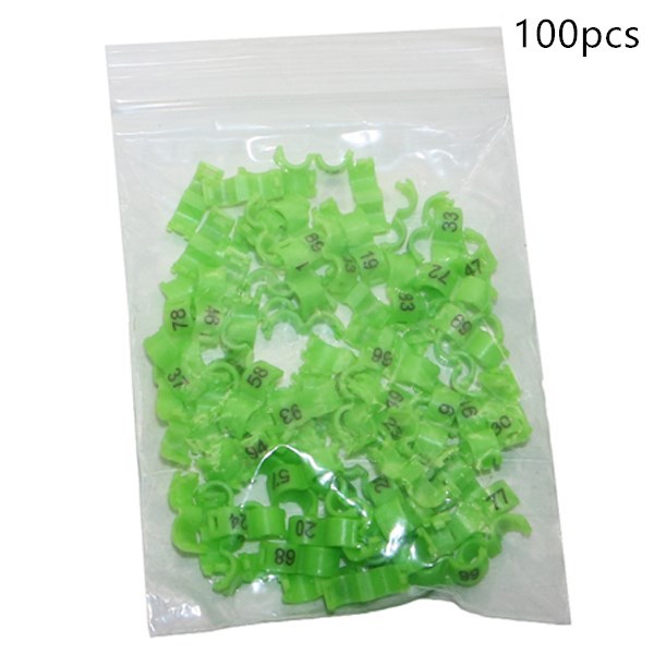 HKM-399443 Bird Clip Foot Rings in Various Sizes - 100 Pieces Pack for Pet Birds