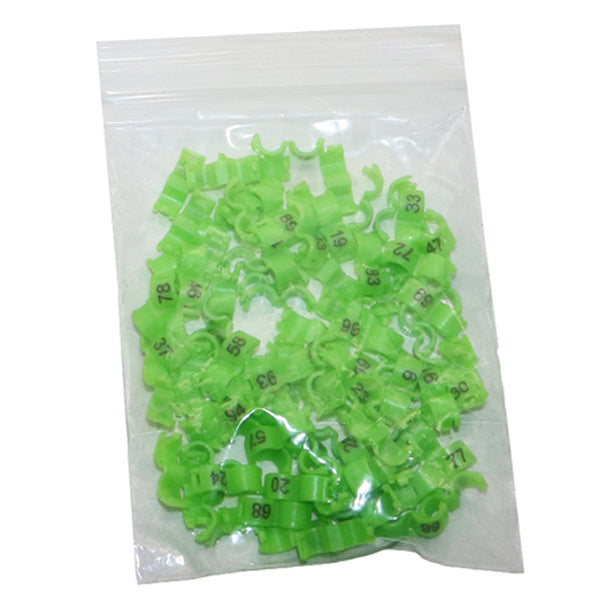 HKM-399443 Bird Clip Foot Rings in Various Sizes - 100 Pieces Pack for Pet Birds