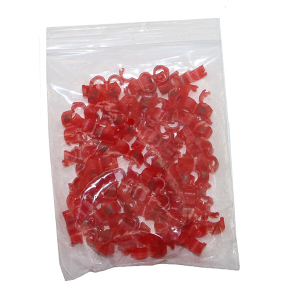 HKM-399443 Bird Clip Foot Rings in Various Sizes - 100 Pieces Pack for Pet Birds
