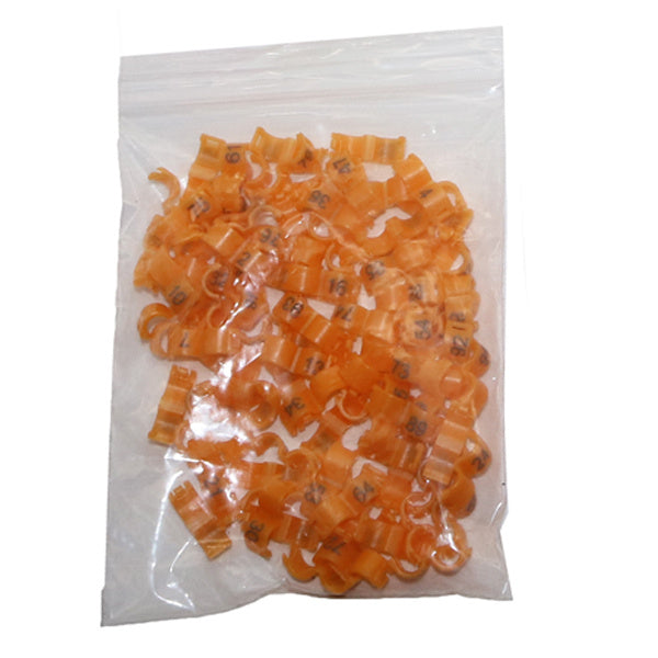 HKM-399443 Bird Clip Foot Rings in Various Sizes - 100 Pieces Pack for Pet Birds