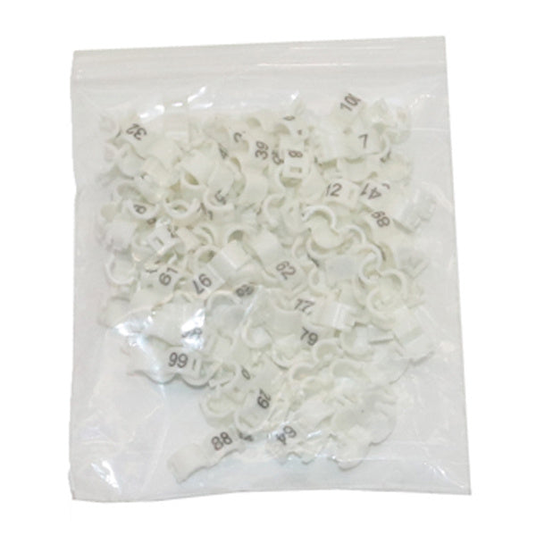 HKM-399443 Bird Clip Foot Rings in Various Sizes - 100 Pieces Pack for Pet Birds