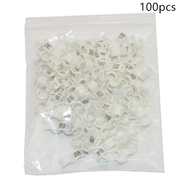 HKM-399443 Bird Clip Foot Rings in Various Sizes - 100 Pieces Pack for Pet Birds