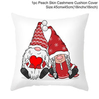 HKM-399443 Red Cartoon Letter Valentine's Day Pillowcase in Peach Skin for Living Room or Bedroom, 45x45cm