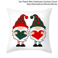 HKM-399443 Red Cartoon Letter Valentine's Day Pillowcase in Peach Skin for Living Room or Bedroom, 45x45cm