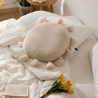 HKM-399571 Nordic Solid Color Tassel Cushion - Beige, Orange, Pink, Dark Blue, Turmeric - 40CM
