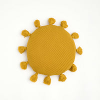 HKM-399571 Nordic Solid Color Tassel Cushion - Beige, Orange, Pink, Dark Blue, Turmeric - 40CM