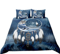 HKM-399571 Pure Cotton Four-Piece Printed Quilt Set in Multiple Sizes