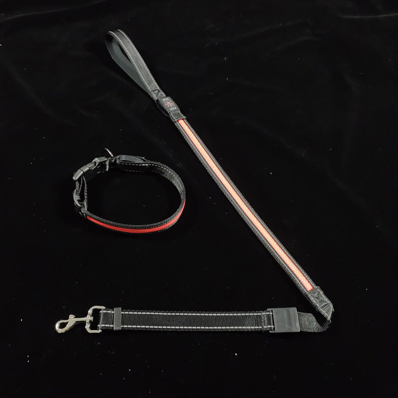 HKM-399571 USB Charging Telescopic Portable Pet Collar with Adjustable Sling - Multi-Color Options Available