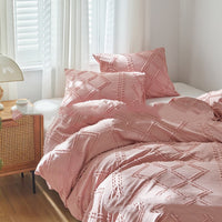 HKM-399763 Geometric Pattern Duvet Cover Set with Pillowcases - Multiple Sizes Available