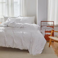 HKM-399763 Geometric Pattern Duvet Cover Set with Pillowcases - Multiple Sizes Available