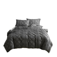 HKM-399763 Geometric Pattern Duvet Cover Set with Pillowcases - Multiple Sizes Available