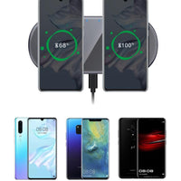 HKM-399827 Sleek Aluminum Alloy Wireless Charger with Tempered Glass Cover, Fast Charging Capabilities