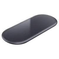 HKM-399827 Sleek Aluminum Alloy Wireless Charger with Tempered Glass Cover, Fast Charging Capabilities