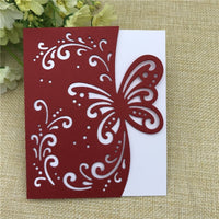 HKM-399891 Butterfly Lace Design Embossing Knife Mold Template - Carbon Steel, 13.7 x 10.7 cm