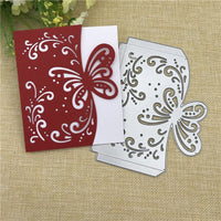 HKM-399891 Butterfly Lace Design Embossing Knife Mold Template - Carbon Steel, 13.7 x 10.7 cm