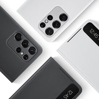 HKM-400019 Original Mirror Flip Cover with S Pen for Samsung S21 Ultra - Silicone Protective Case