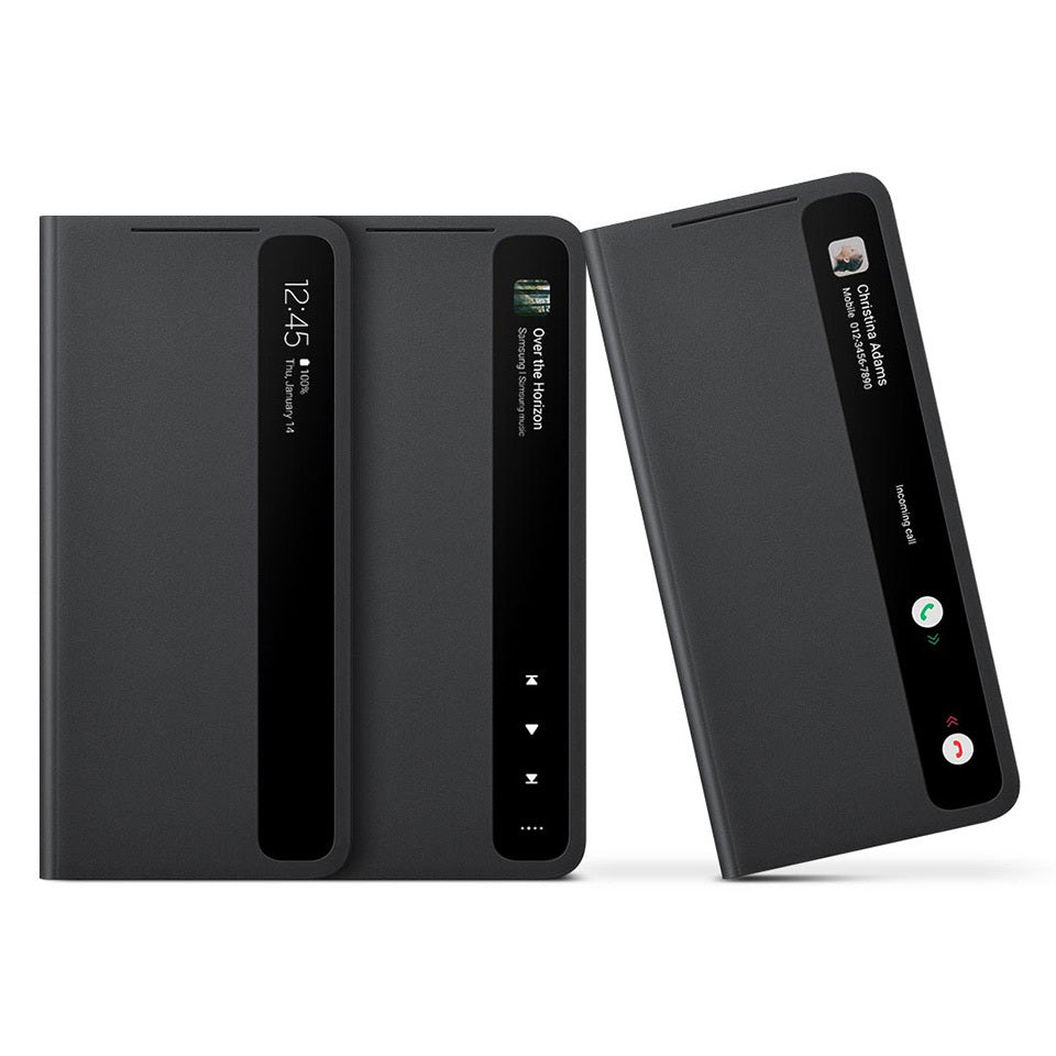 HKM-400019 Original Mirror Flip Cover with S Pen for Samsung S21 Ultra - Silicone Protective Case