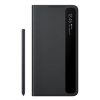 HKM-400019 Original Mirror Flip Cover with S Pen for Samsung S21 Ultra - Silicone Protective Case