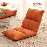 HKM-400147 Compact Folding Floor Backrest Sofa Recliner with Waist Pillow - Multiple Color Options Available