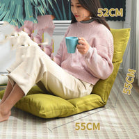 HKM-400147 Compact Folding Floor Backrest Sofa Recliner with Waist Pillow - Multiple Color Options Available