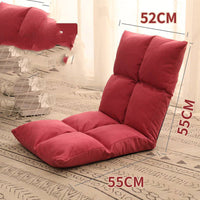 HKM-400147 Compact Folding Floor Backrest Sofa Recliner with Waist Pillow - Multiple Color Options Available